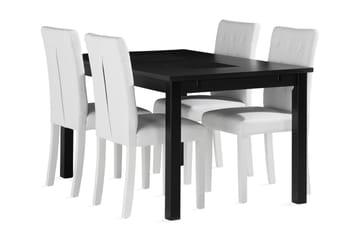 Matgrupp Octavia 140 cm inkl 4 Sonnarp Stolar - Svart - Möbler - Bord & matgrupp - Matgrupp