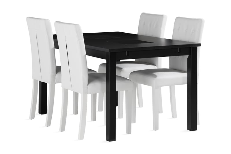 Matgrupp Octavia 140 cm inkl 4 Sonnarp Stolar - Svart - Möbler - Bord & matgrupp - Matgrupp