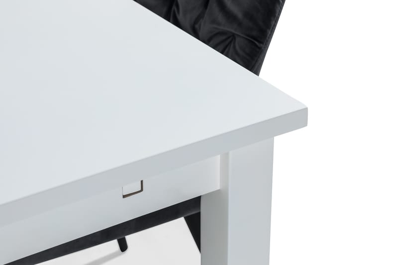 Matgrupp Octavia 180 cm +  4 Khloe Stol Sammet - Vit - Möbler - Bord & matgrupp - Matgrupp
