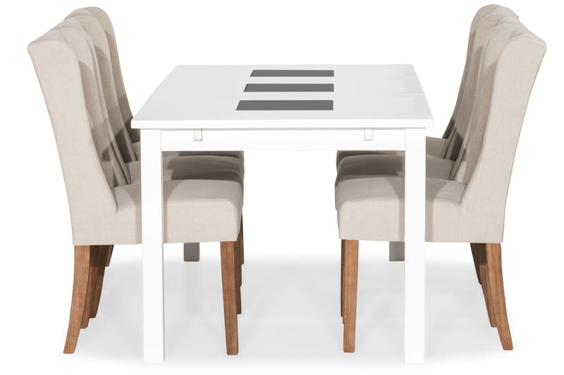 Matgrupp Octavia 180 cm med 6 Isolde Stol - Vintage Alm|Beige - Möbler - Bord & matgrupp - Matgrupp