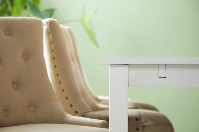 Matgrupp Octavia 180x90 Vit/Beige - Med 6st Ophelia Stolar - Möbler - Bord & matgrupp - Matgrupp