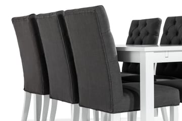 Matgrupp Octavia Förlängningsbar 180 cm med 6 Emmie Stol - Vit - Möbler - Bord & matgrupp - Matgrupp