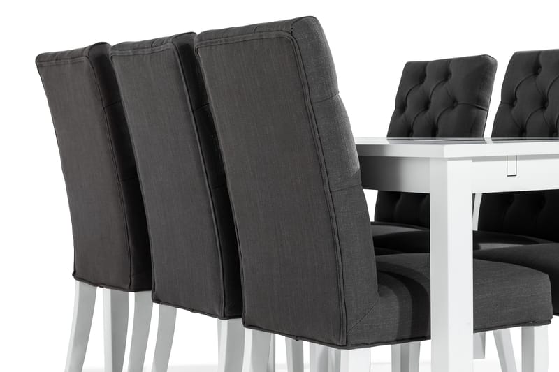 Matgrupp Octavia Förlängningsbar 180 cm med 6 Emmie Stol - Vit - Möbler - Bord & matgrupp - Matgrupp