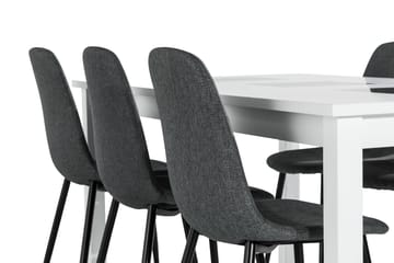 Matgrupp Octavia Förlängningsbar 180 cm med 6 Naira Stol - Svart|Grå - Möbler - Bord & matgrupp - Matgrupp