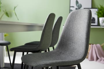 Matgrupp Octavia Förlängningsbar 180 cm med 6 Naira Stol - Svart|Grå - Möbler - Bord & matgrupp - Matgrupp