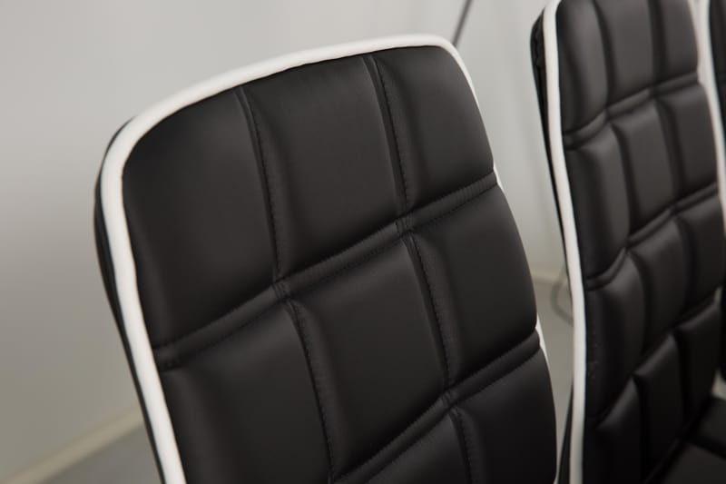 Matgrupp Octavia Förlängningsbar 180 cm med 6 Shaw Stol - Vit|Svart - Möbler - Bord & matgrupp - Matgrupp