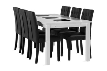 Matgrupp Octavia Förlängningsbar 180cm inkl 6 Sonnarp Stol - Vit - Möbler - Bord & matgrupp - Matgrupp