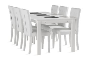 Matgrupp Octavia Förlängningsbar 180cm inkl 6 Sonnarp Stolar - Vit - Möbler - Bord & matgrupp - Matgrupp