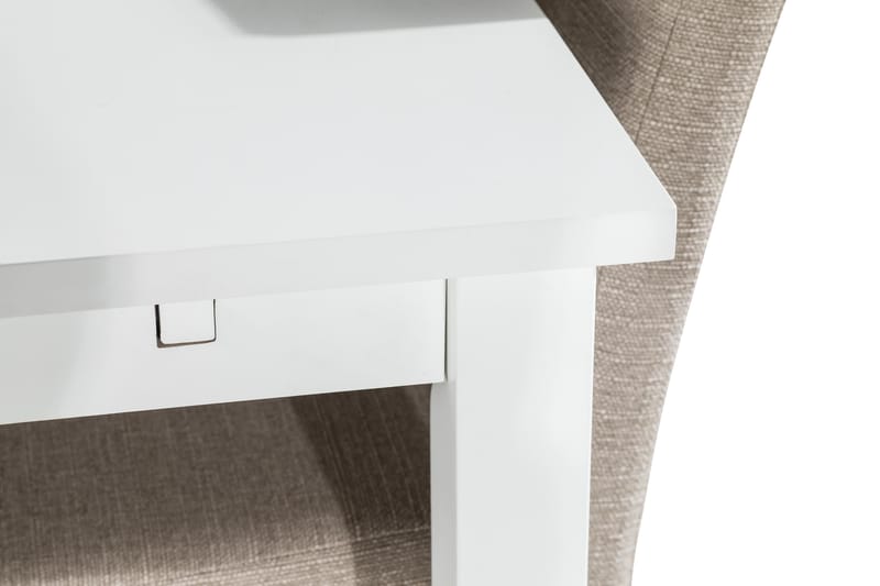 Matgrupp Octavia Vit - Med 6 Leo Stol Beige|Ekben - Möbler - Bord & matgrupp - Matgrupp