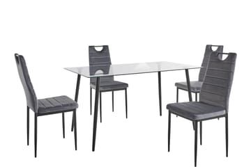 Matgrupp Quincy 140 cm - Grå - Möbler - Bord & matgrupp - Matgrupp