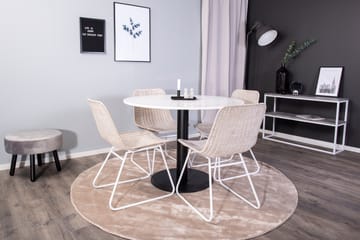 Matgrupp Razzia 106 cm Rund + 4 Ezra Matstolar - Möbler - Bord & matgrupp - Matgrupp