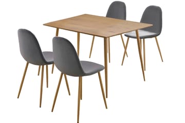 Matgrupp Reddeer 120 cm - Grå/Natur - Möbler - Bord & matgrupp - Matgrupp