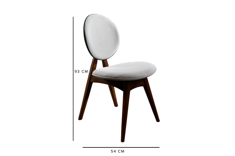 Matgrupp Rodrigue 160 cm med 4 matstolar - Valnöt/Cream - Möbler - Bord & matgrupp - Matgrupp