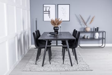 Matgrupp Sediza Förlängningsbar 195 cm inkl 6 Yegua Stolar - Svart - Möbler - Bord & matgrupp - Matgrupp