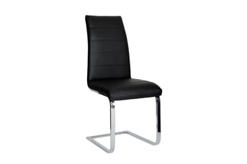 Matgrupp Seseli 140 cm med 4 Abuzzo Stol - Vit|Betong|Svart - Möbler - Bord & matgrupp - Matgrupp