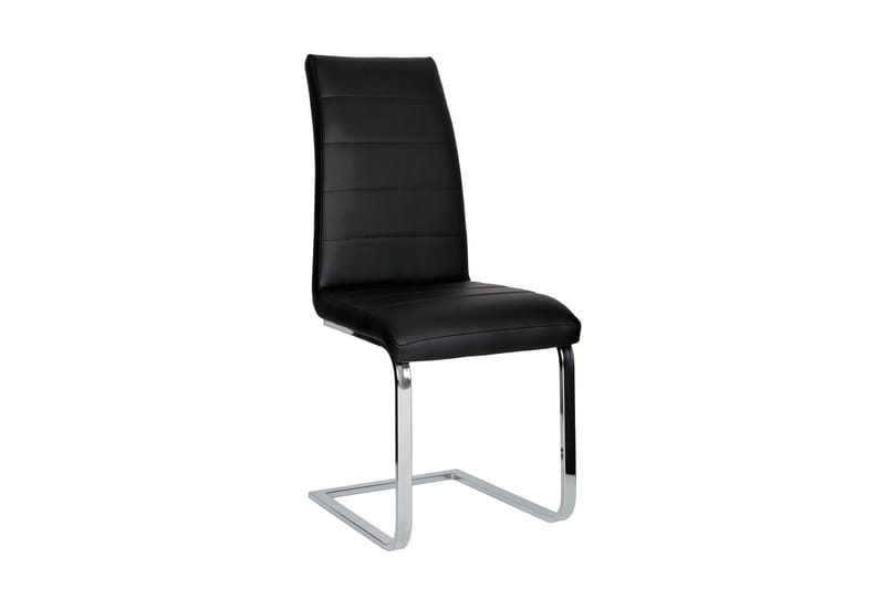 Matgrupp Seseli 140 cm med 4 Abuzzo Stol - Vit|Betong|Svart - Möbler - Bord & matgrupp - Matgrupp