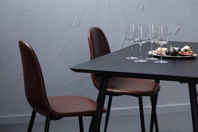 Matgrupp Steph 140 cm med 4 Naira Matstol - Svart - Möbler - Bord & matgrupp - Matgrupp