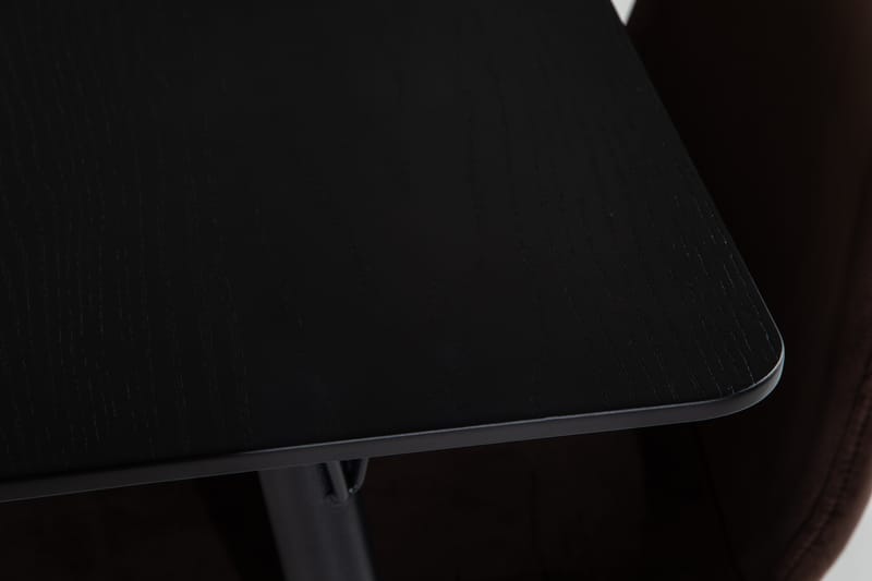 Matgrupp Steph 180 cm med 6 Naira Matstol Sammet - Svart - Möbler - Bord & matgrupp - Matgrupp