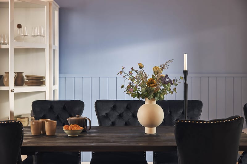 Matgrupp Suzon 200 cm inkl 6 Lossmen Stolar Sammet - Brun - Förvaring - Förvaringsmöbler - Sideboard & skänk
