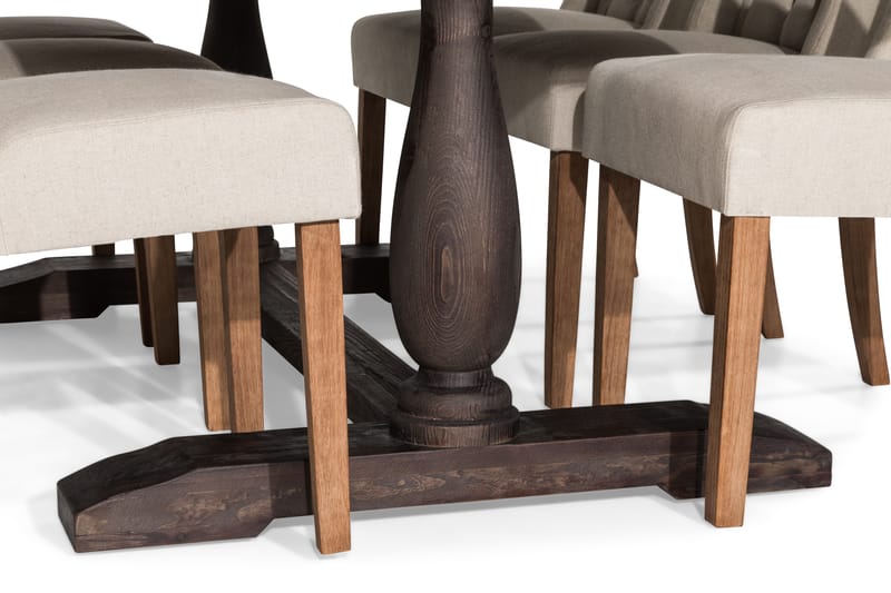 Matgrupp Suzon 200 cm med 6 Isolde Stol - Vintage Alm|Beige - Möbler - Bord & matgrupp - Matgrupp