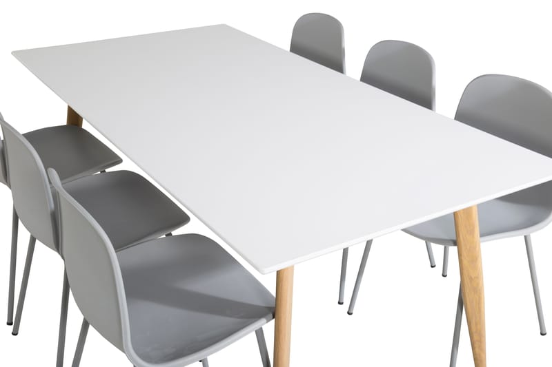 Matgrupp Tommy 180 cm inkl 6 Labbetorp Stolar - Vit/Grå - Möbler - Bord & matgrupp - Matgrupp