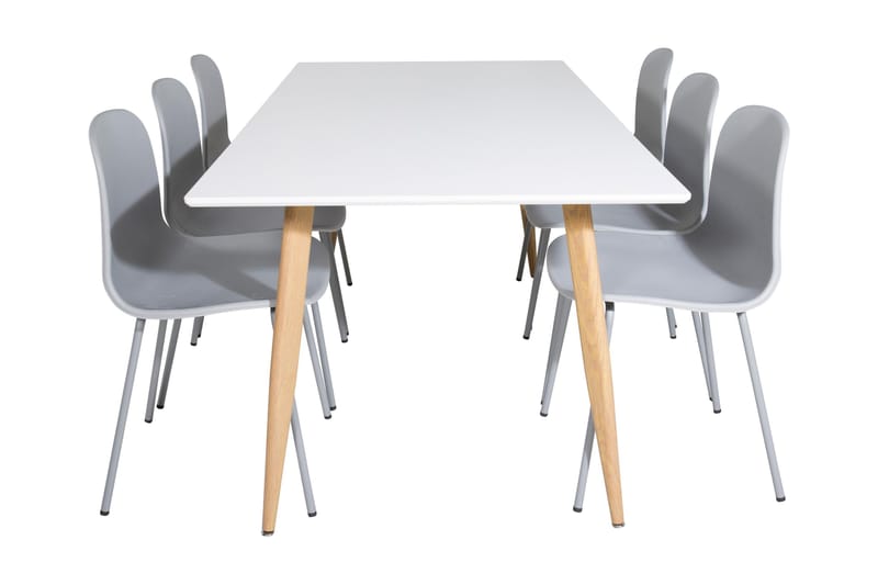 Matgrupp Tommy 180 cm inkl 6 Labbetorp Stolar - Vit/Grå - Möbler - Bord & matgrupp - Matgrupp