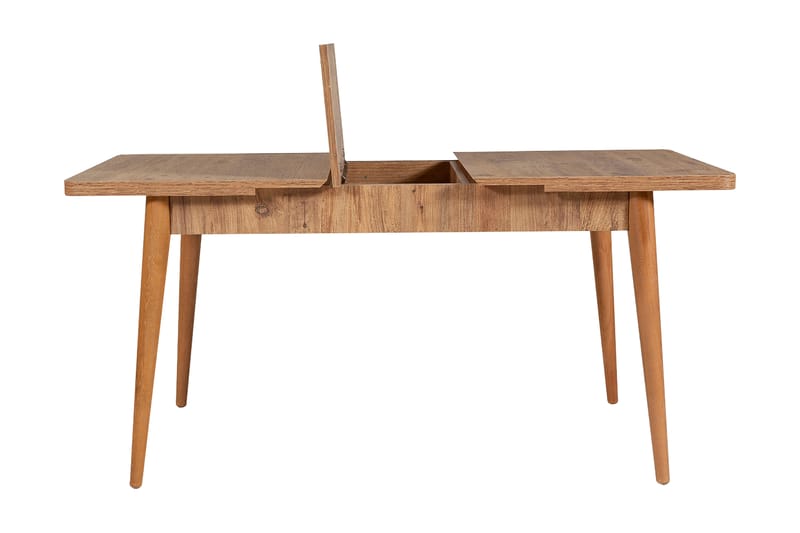 Matgrupp Vinadi Förlängningsbar 129 cm - Natur/Grå/Brun - Möbler - Bord & matgrupp - Matgrupp