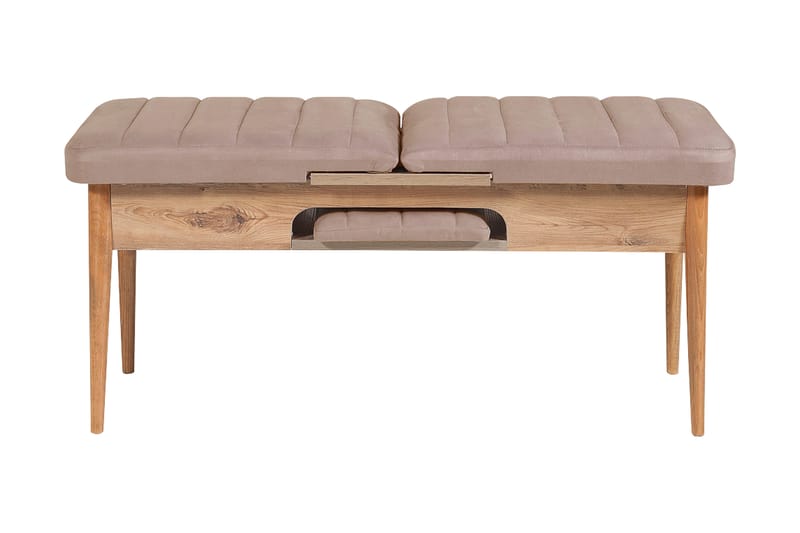 Matgrupp Vinadi Förlängningsbar 129 cm - Natur/Grå/Brun - Möbler - Bord & matgrupp - Matgrupp