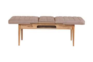 Matgrupp Vinadi Förlängningsbar 129 cm - Natur/Grå/Brun - Möbler - Bord & matgrupp - Matgrupp