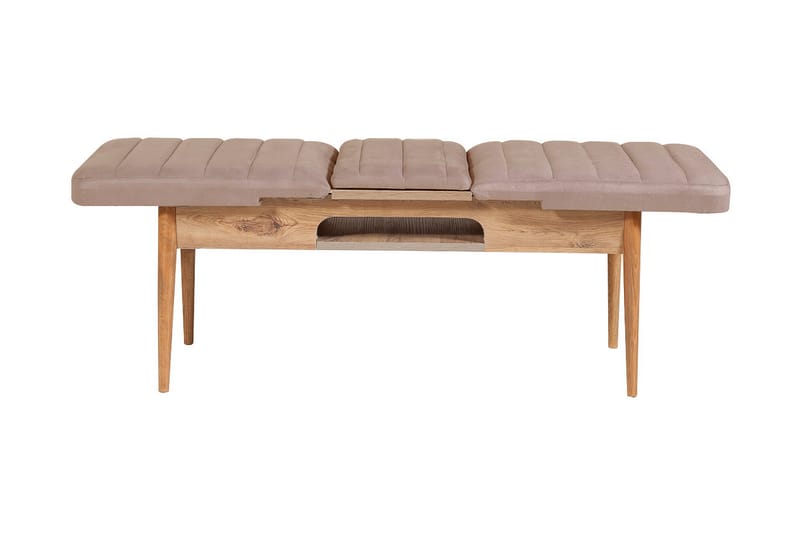 Matgrupp Vinadi Förlängningsbar 129 cm - Natur/Grå/Brun - Möbler - Bord & matgrupp - Matgrupp