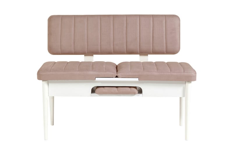 Matgrupp Vinadi Förlängningsbar 129 cm - Vit/Grå - Möbler - Bord & matgrupp - Matgrupp