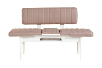 Matgrupp Vinadi Förlängningsbar 129 cm - Vit/Grå - Möbler - Bord & matgrupp - Matgrupp