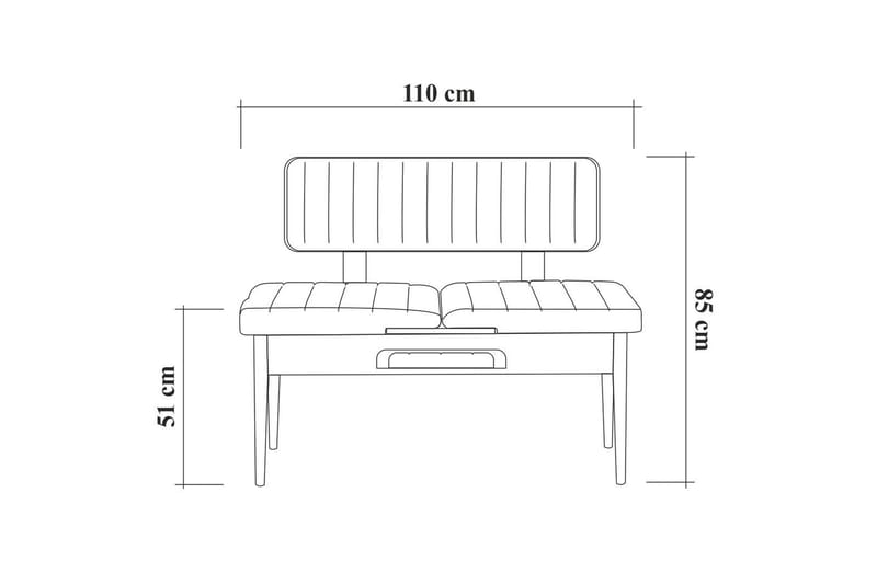 Matgrupp Vinadi Förlängningsbar 129 cm - Vit/Grå - Möbler - Bord & matgrupp - Matgrupp