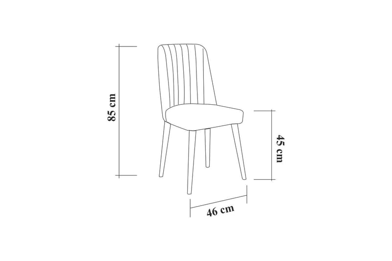 Matgrupp Vinadi Förlängningsbar 129 cm - Vit/Grå - Möbler - Bord & matgrupp - Matgrupp