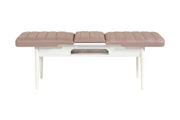 Matgrupp Vinadi Förlängningsbar 129 cm - Vit/Grå - Möbler - Bord & matgrupp - Matgrupp