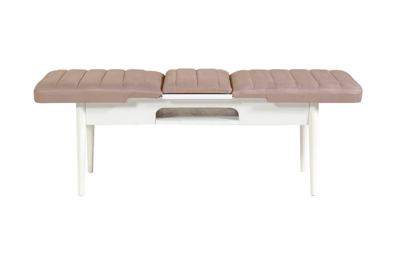 Matgrupp Vinadi Förlängningsbar 129 cm - Vit/Grå - Möbler - Bord & matgrupp - Matgrupp
