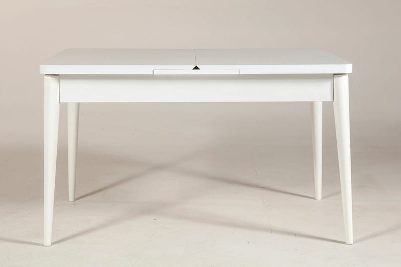 Matgrupp Vinadi Förlängningsbar 129 cm - Vit/Grå - Möbler - Bord & matgrupp - Matgrupp