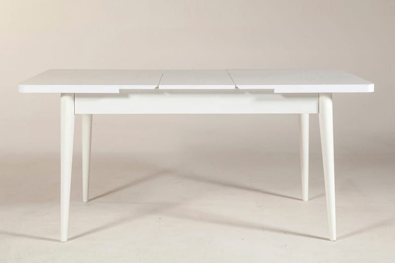 Matgrupp Vinadi Förlängningsbar 129 cm - Vit/Grå - Möbler - Bord & matgrupp - Matgrupp