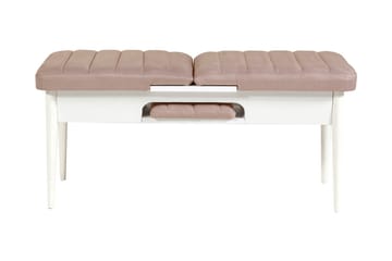 Matgrupp Vinadi Förlängningsbar 129 cm - Vit/Grå - Möbler - Bord & matgrupp - Matgrupp