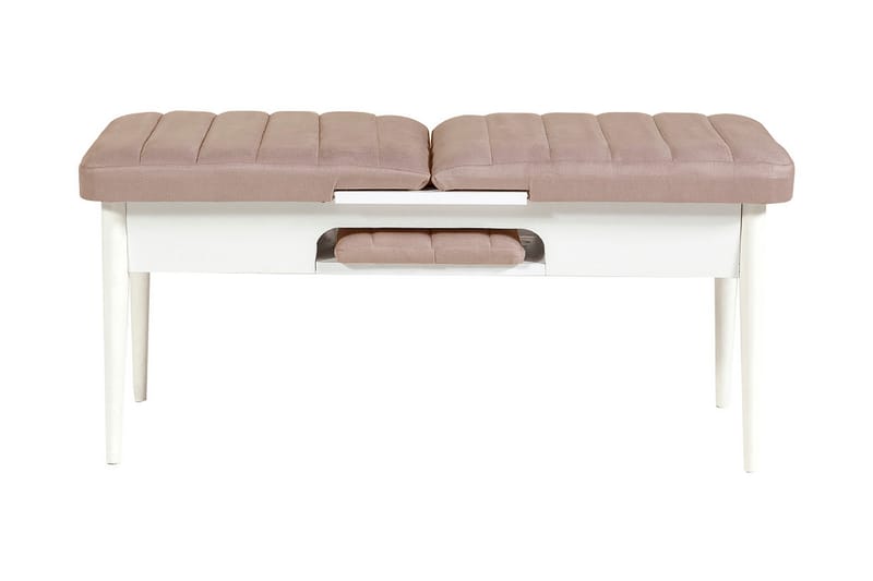 Matgrupp Vinadi Förlängningsbar 129 cm - Vit/Grå - Möbler - Bord & matgrupp - Matgrupp