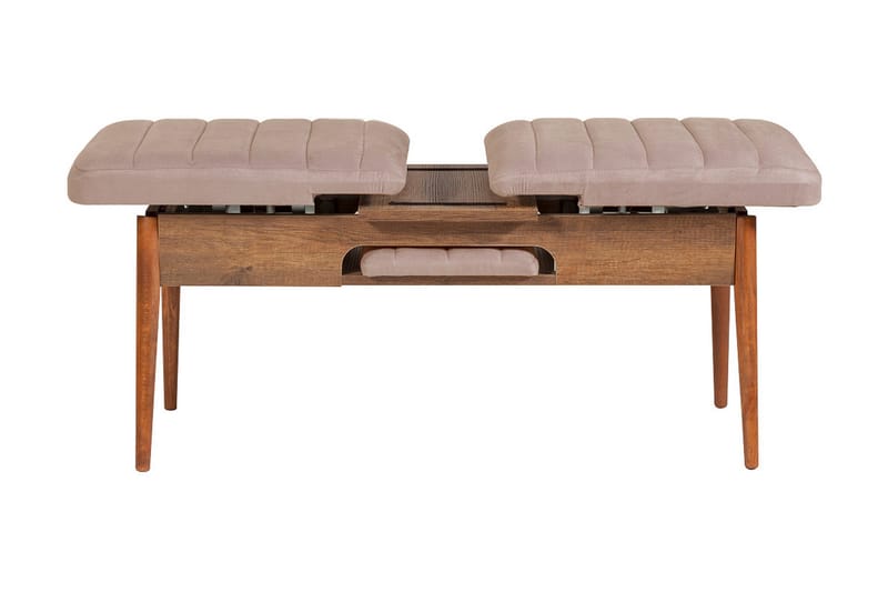 Matgrupp Vinadi Förlängningsbar 129 cm - Vit/Grå - Möbler - Bord & matgrupp - Matgrupp