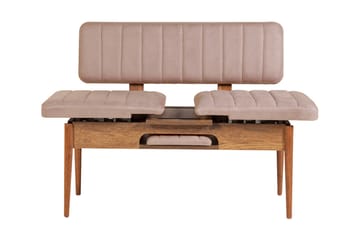 Matgrupp Vinadi Förlängningsbar 129 cm - Vit/Grå - Möbler - Bord & matgrupp - Matgrupp