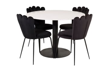 Matgrupp Wivece med 4 Limhamn Matstolar Svart - Furniture Fashion - Möbler - Bord & matgrupp - Matgrupp
