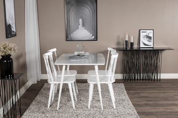 Matgrupp Yegua 120 cm inkl 4 Steinar Stolar - Vit - Möbler - Bord & matgrupp - Matgrupp