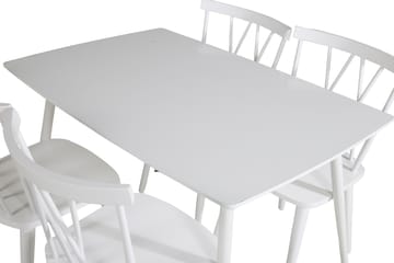 Matgrupp Yegua 120 cm inkl 4 Steinar Stolar - Vit - Möbler - Bord & matgrupp - Matgrupp
