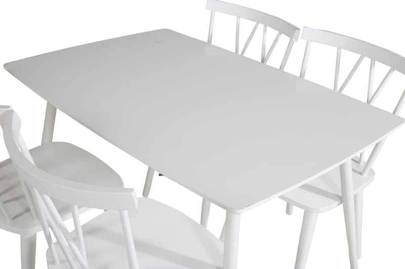 Matgrupp Yegua 120 cm inkl 4 Steinar Stolar - Vit - Möbler - Bord & matgrupp - Matgrupp