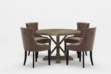 Matgrupp Yorkshire Premium Rund 120 cm + 4 st Viktoria Matst