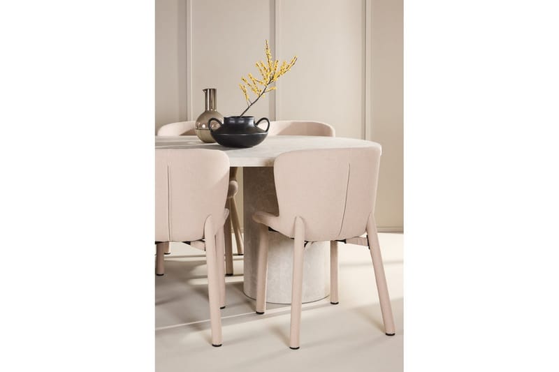 Matgrupp Narvik 100x200 cm Beige med 6st Astoria Stolar Beige - Beige - Möbler - Bord & matgrupp - Matgrupp