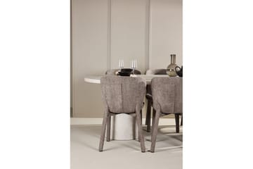 Matgrupp Narvik 100x200 cm Beige med 6st Astoria Stolar Brun - Brun - Möbler - Bord & matgrupp - Matgrupp