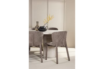 Matgrupp Narvik 100x200 cm Beige med 6st Astoria Stolar Brun - Brun - Möbler - Bord & matgrupp - Matgrupp